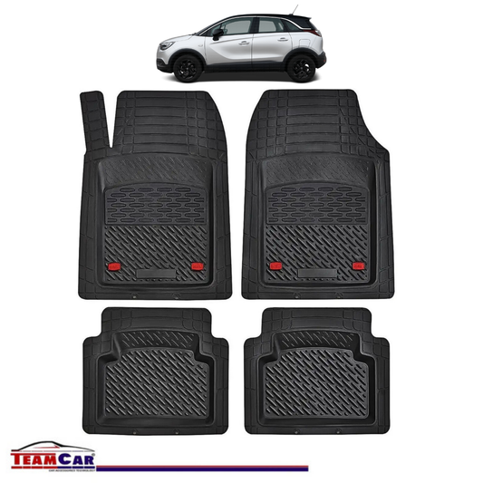 Covorase Auto TeamCar® Tip Tavita Compatibile Opel Crossland X (2017–2020) - Suv, Negru