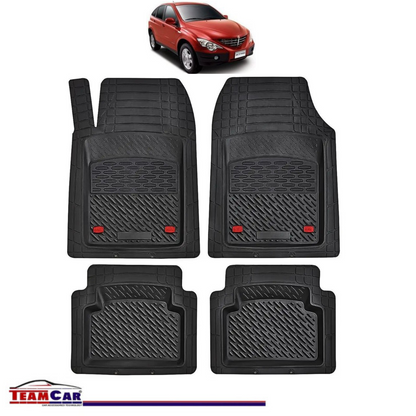 Covorase Auto TeamCar® Tip Tavita Compatibile SsangYong Actyon Generatia I (2005–2011) Negru Material Rezistent