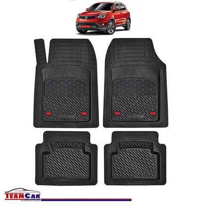 Covorase Auto TeamCar® Tip Tavita Compatibile SsangYong Korando C200 (2010–2019) Negru Material Rezistent