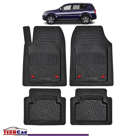 Covorase Auto TeamCar® Tip Tavita Compatibile SsangYong Rexton Generatia III (2012–2017) Negru Material Rezistent