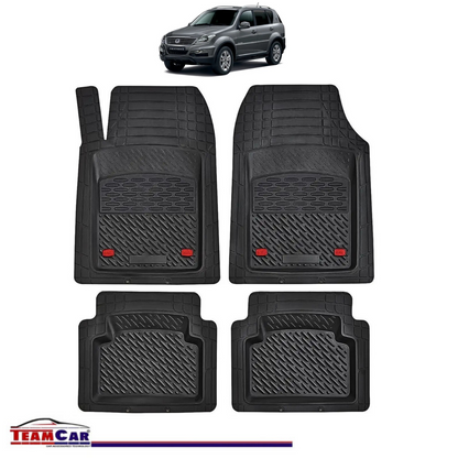 Covorase Auto TeamCar® Tip Tavita Compatibile SsangYong Rexton Generatia II (2006–2012) Negru Material Rezistent