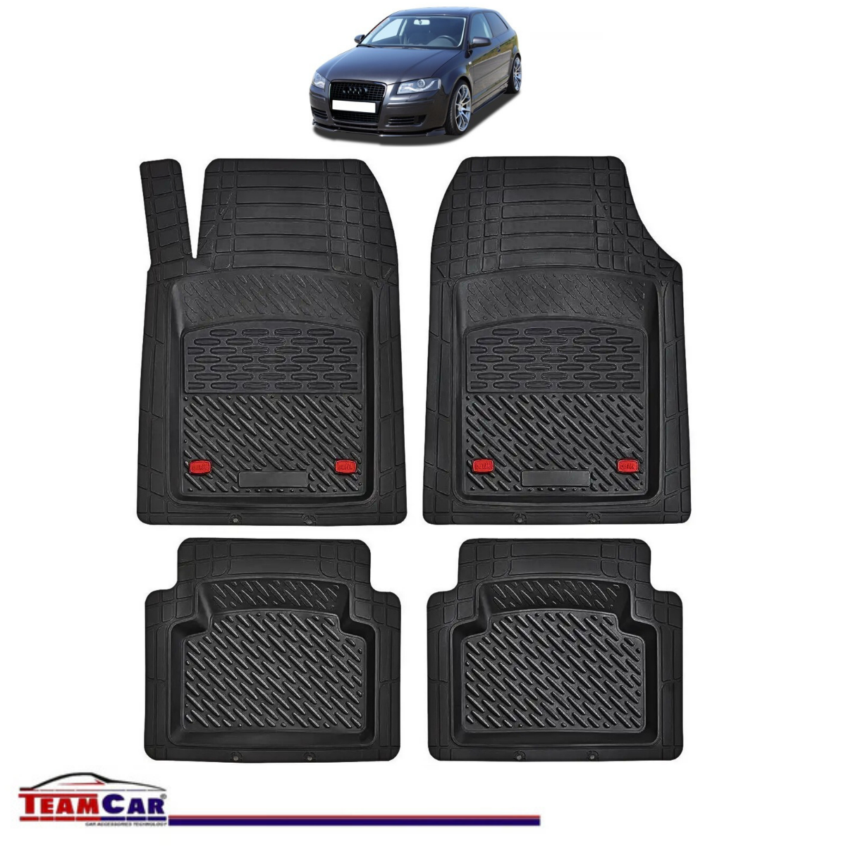 Covorase Auto TeamCar® Tip Tavita Compatibile Audi A3 8P Hatchback 3 uși (2003–2013)