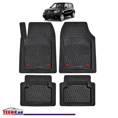Covorase Auto TeamCar® Tip Tavita Compatibile Kia Soul Generatia I (2008–2013) Negru Material Rezistent