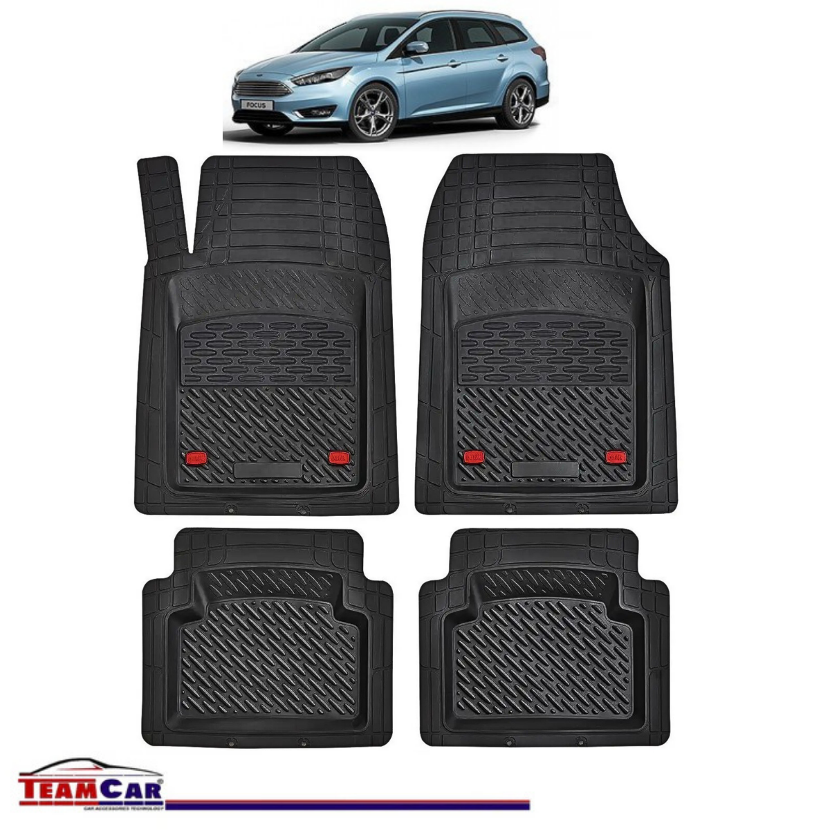 Covorase Auto TeamCar® Tip Tavita Compatibile Ford Focus 3 Combi 5 uși (2011–2018)