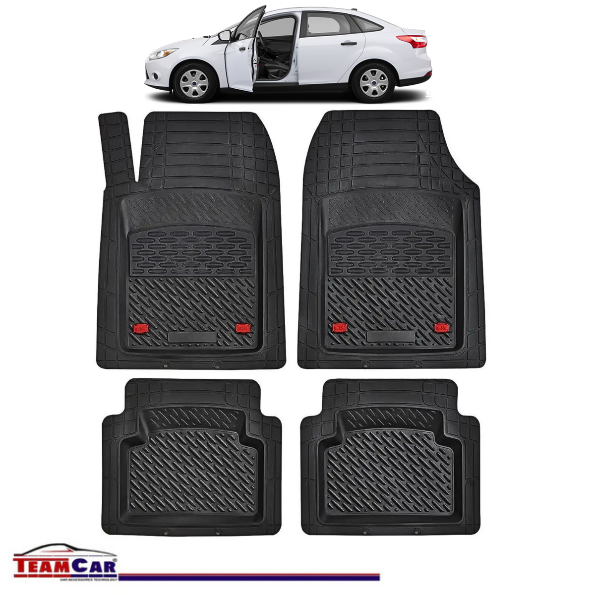 Covorase Auto TeamCar® Tip Tavita Compatibile Ford Focus 3 Sedan 4 uși (2011–2018)