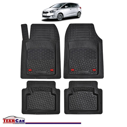 Covorase Auto TeamCar® Tip Tavita Compatibile Kia Carens Generatia III (2013–2019) Negru Material Rezistent