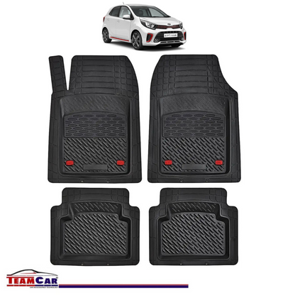 Covorase Auto TeamCar® Tip Tavita Compatibile Kia Picanto Generatia III (2017+) Negru Material Rezistent