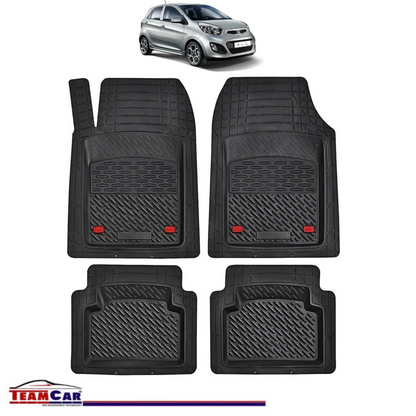 Covorase Auto TeamCar® Tip Tavita Compatibile Kia Picanto Generatia II (2011–2017) Negru Material Rezistent