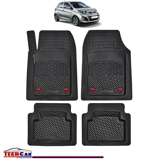 Covorase Auto TeamCar® Tip Tavita Compatibile Kia Picanto Generatia II (2011–2017) Negru Material Rezistent