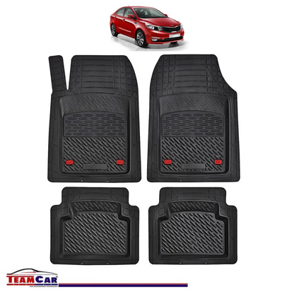 Covorase Auto TeamCar® Tip Tavita Compatibile Kia Rio Generatia III (2011–2017) Negru Material Rezistent
