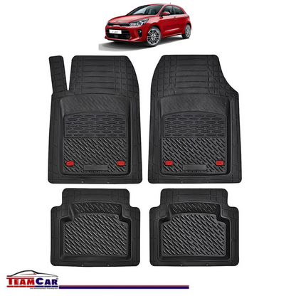 Covorase Auto TeamCar® Tip Tavita Compatibile Kia Rio Generatia IV (2017–2023) Negru Material Rezistent