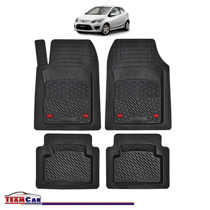 Covorase Auto TeamCar® Tip Tavita Compatibile Mazda 2 Generatia II (2007–2014) Negru Material Rezistent