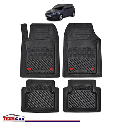 Covorase Auto TeamCar® Tip Tavita Compatibile Mazda 2 Generatia I (2003–2007) Negru Material Rezistent