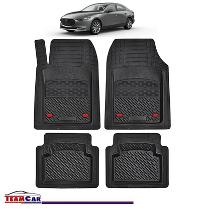 Covorase Auto TeamCar® Tip Tavita Compatibile Mazda 3 Generatia IV (2019+) Negru Material Rezistent