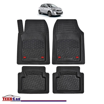 Covorase Auto TeamCar® Tip Tavita Compatibile Nissan Micra Generatia K13 (2010–2017) Negru Material Rezistent