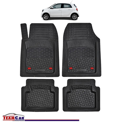 Covorase Auto TeamCar® Tip Tavita Compatibile Smart Forfour Generatia II (2014–2021) Negru Material Rezistent