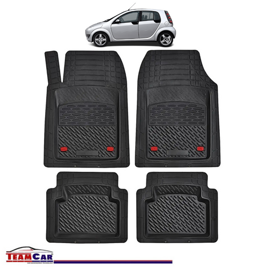 Covorase Auto TeamCar® Tip Tavita Compatibile Smart Forfour I (2004–2006) Negru