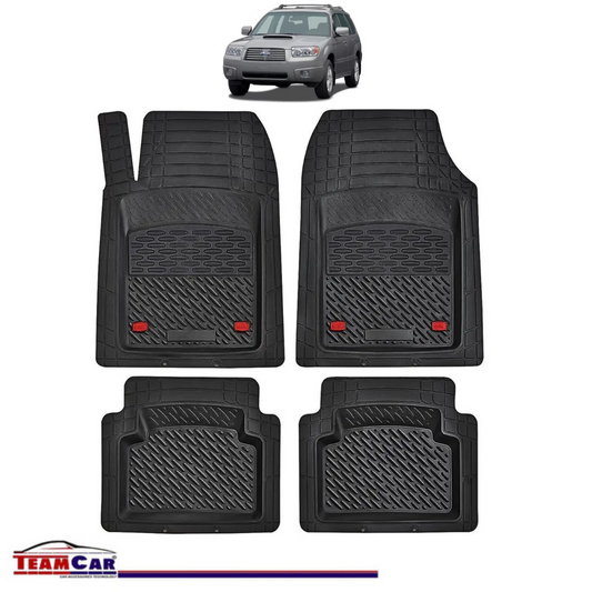 Covorase Auto TeamCar® Tip Tavita Compatibile Subaru Forester II (2002–2008) Negru Material Rezistent
