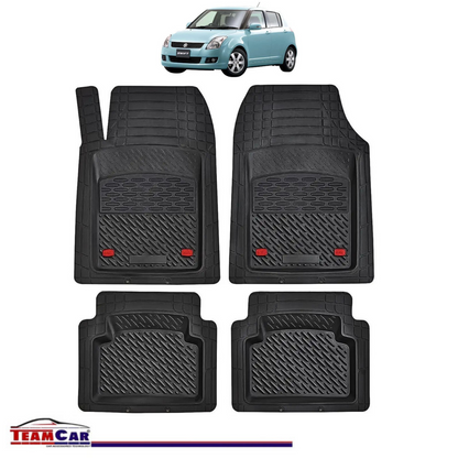 Covorase Auto TeamCar® Tip Tavita Compatibile Suzuki Swift III (2004–2010) Negru Material Rezistent