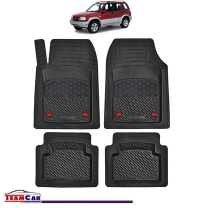 Covorase Auto TeamCar® Tip Tavita Compatibile Suzuki Vitara II (1998–2005) Negru Material Rezistent