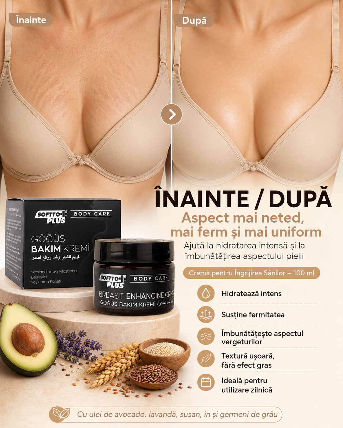 Cremă pentru Îngrijirea Sânilor - 100ml