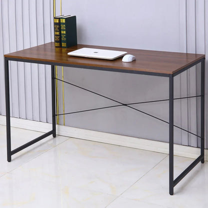 Birou cu cadru metalic, inaltime 75cm, Naimeed D01, Stejar Inchis