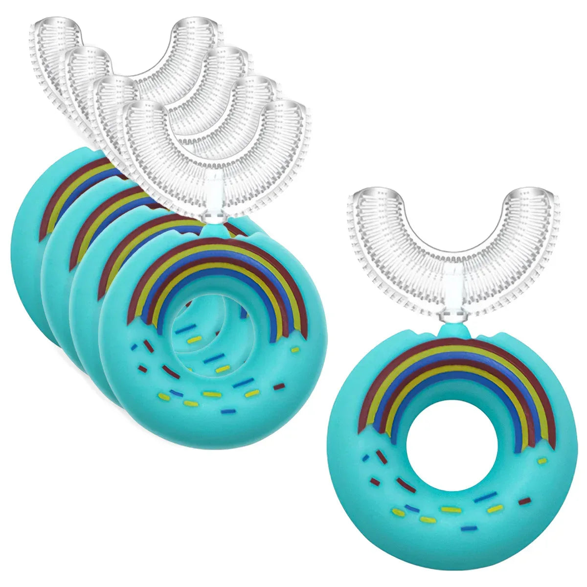 Set 5 Periute de Dinti Naimeed D1000, Blue, Circulare U-shape, pentru Copii 2-6 ani