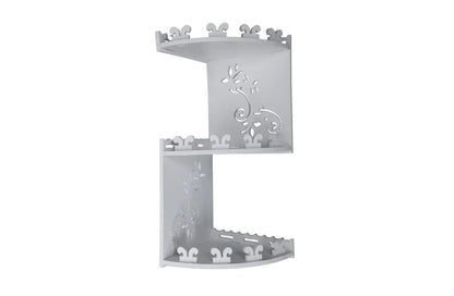 Etajera cu 3 rafturi, Naimeed D118 PVC, culoare Alb, 44 x 20 cm