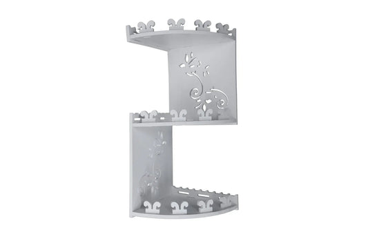 Etajera cu 3 rafturi, Naimeed D118 PVC, culoare Alb, 44 x 20 cm