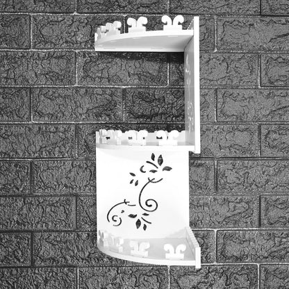 Etajera cu 3 rafturi, Naimeed D118 PVC, culoare Alb, 44 x 20 cm