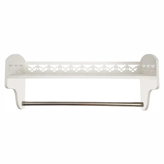 Etajera pentru baie cu 1 raft, Naimeed D129 PVC, Alb, 21x47x16cm