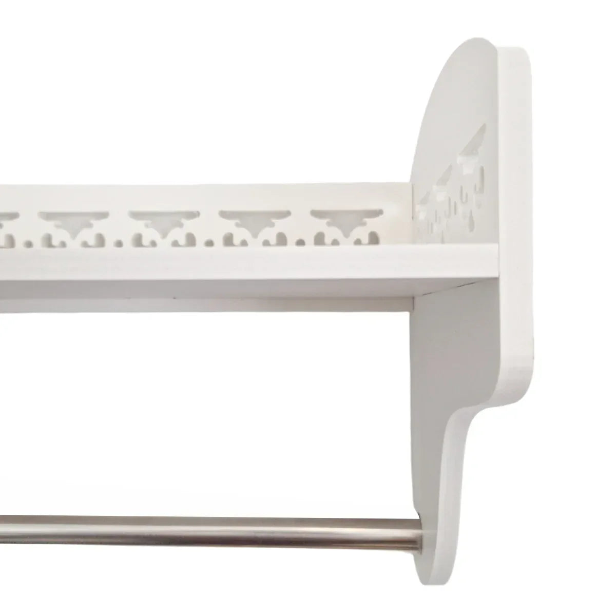 Etajera pentru baie cu 1 raft, Naimeed D129 PVC, Alb, 21x47x16cm