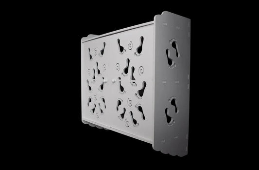 Dulapior cu 2 rafturi si cuier, Naimeed D130 PVC, culoare Alb, 59 x 58 x 22 cm