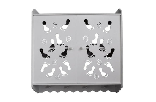 Dulapior cu 2 rafturi si cuier, Naimeed D130 PVC, culoare Alb, 59 x 58 x 22 cm
