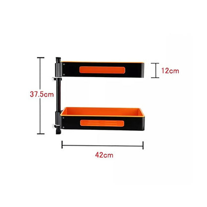Suport multifunctional rotativ 180°, Naimeed D2400, 37.5x42x12cm, negru/portocaliu