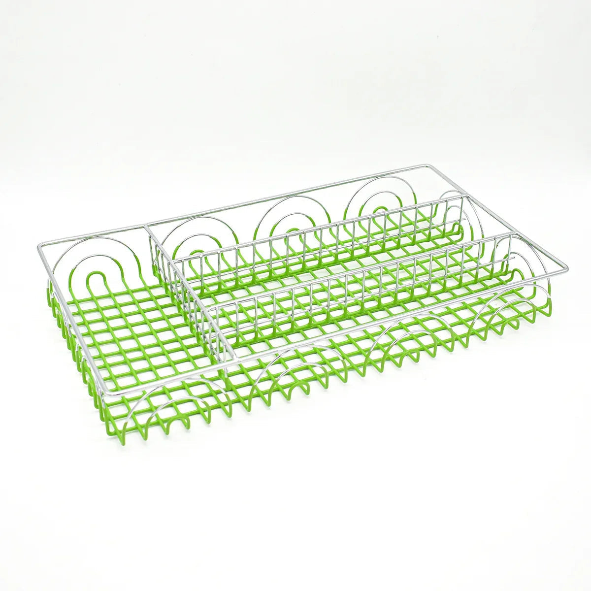 Suport tacamuri, montabil in sertar bucatarie, Naimeed D240, 36x20x5 cm, crom/verde