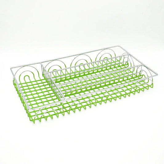 Suport tacamuri, montabil in sertar bucatarie, Naimeed D240, 36x20x5 cm, crom/verde