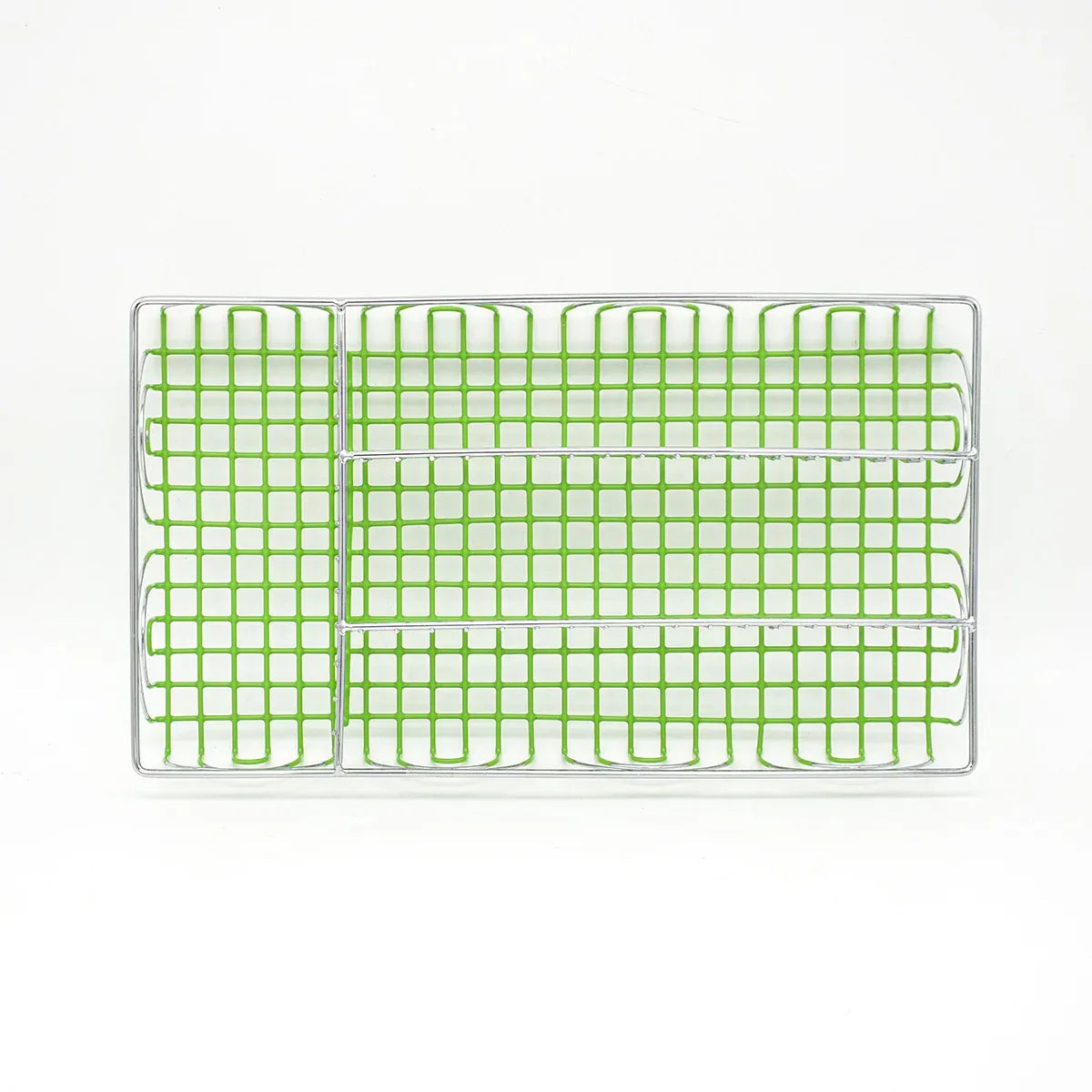 Suport tacamuri, montabil in sertar bucatarie, Naimeed D240, 36x20x5 cm, crom/verde