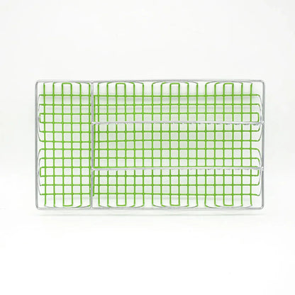 Suport tacamuri, montabil in sertar bucatarie, Naimeed D240, 36x20x5 cm, crom/verde