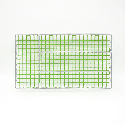 Suport tacamuri, montabil in sertar bucatarie, Naimeed D240, 36x20x5 cm, crom/verde