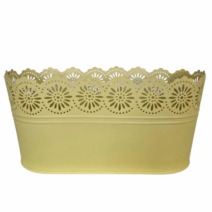 Vas decor din metal, Naimeed D2602, Galben, 130x275x135mm