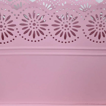 Vas decor din metal, Naimeed D2602, Roz, 130x275x135mm
