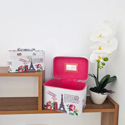 Set 2 Genti pentru cosmetice, Naimeed D269, Paris London, Multicolor
