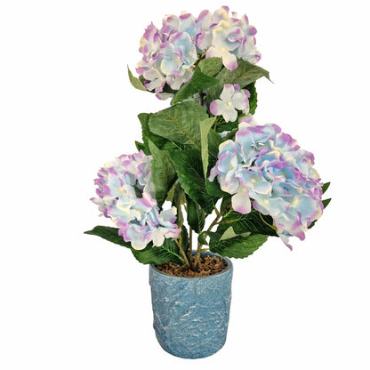 Floare artificiala in ghiveci, Hortensie, Naimeed D2854, 39x39x50cm, Mov