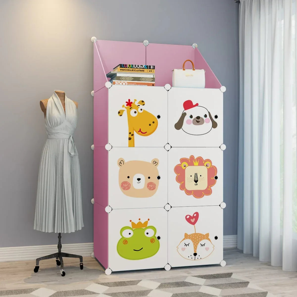 Dulap Modular, 6 Compartimente, D3236 Roz