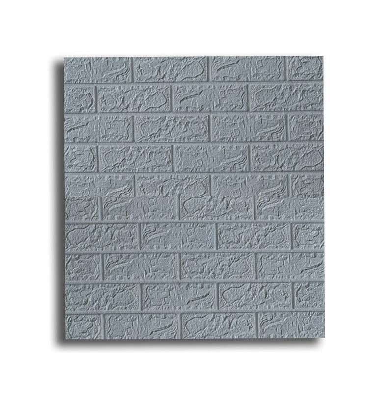 Tapet 3D autoadeziv, Naimeed D3314 Gri, model Caramida, 70 x 77 cm