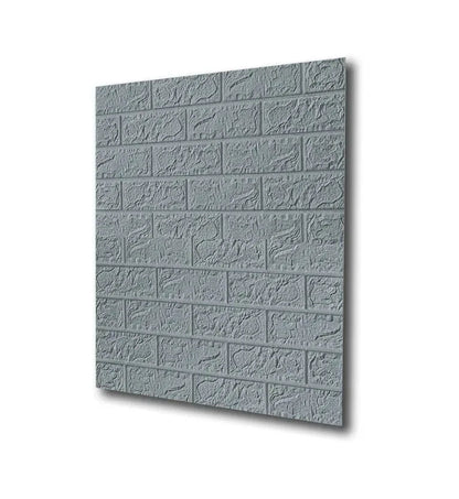 Tapet 3D autoadeziv, Naimeed D3314 Gri, model Caramida, 70 x 77 cm