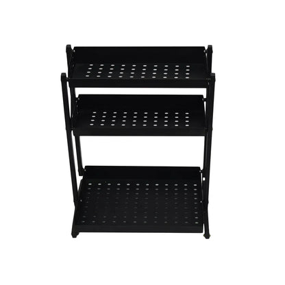 Raft pliabil cu 3 polite, Naimeed D3427, 55x33x30 cm Negru