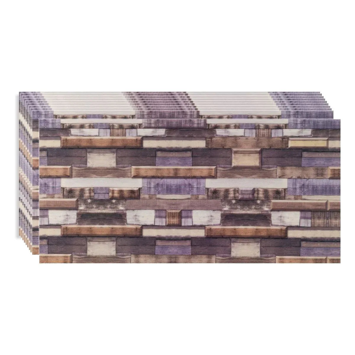 Set 10 panouri decorative, Autoadeziv, suprafata acoperita 1.8 m2, Naimeed D3502, 30x60 cm, Multicolor