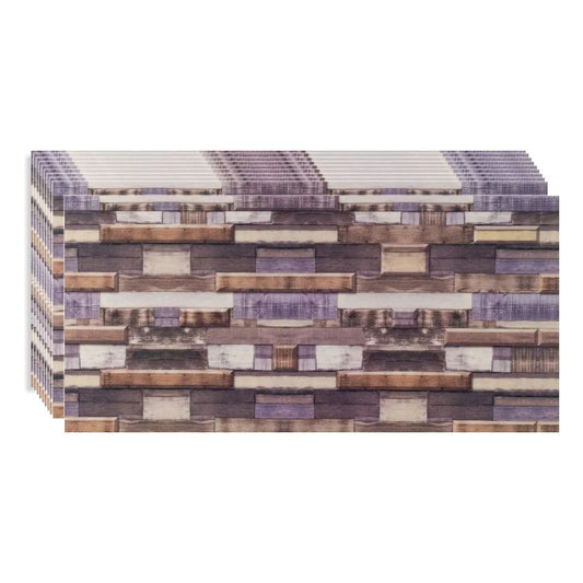 Set 10 panouri decorative, Autoadeziv, suprafata acoperita 1.8 m2, Naimeed D3502, 30x60 cm, Multicolor